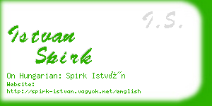 istvan spirk business card